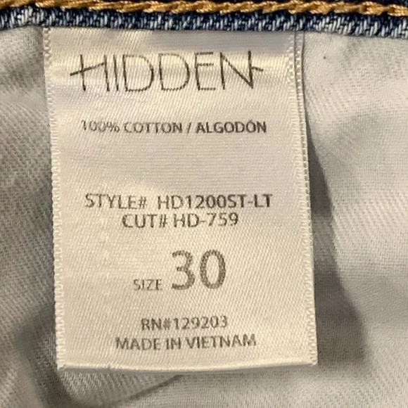 Hidden Jeans‎ Women's High Waist Fray Hem Straight Leg Jeans In Light Wash SZ 30 - Picture 9 of 13